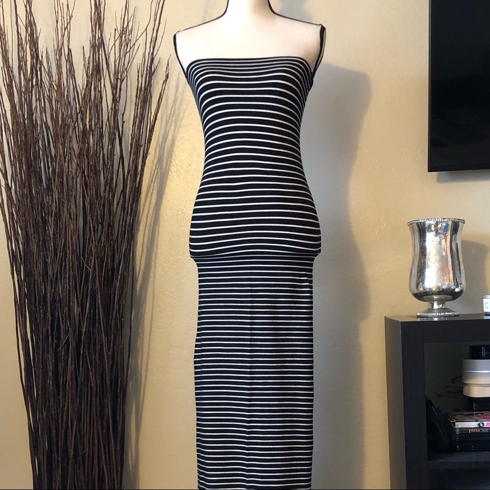 American Apparel • Striped Strapless Dress